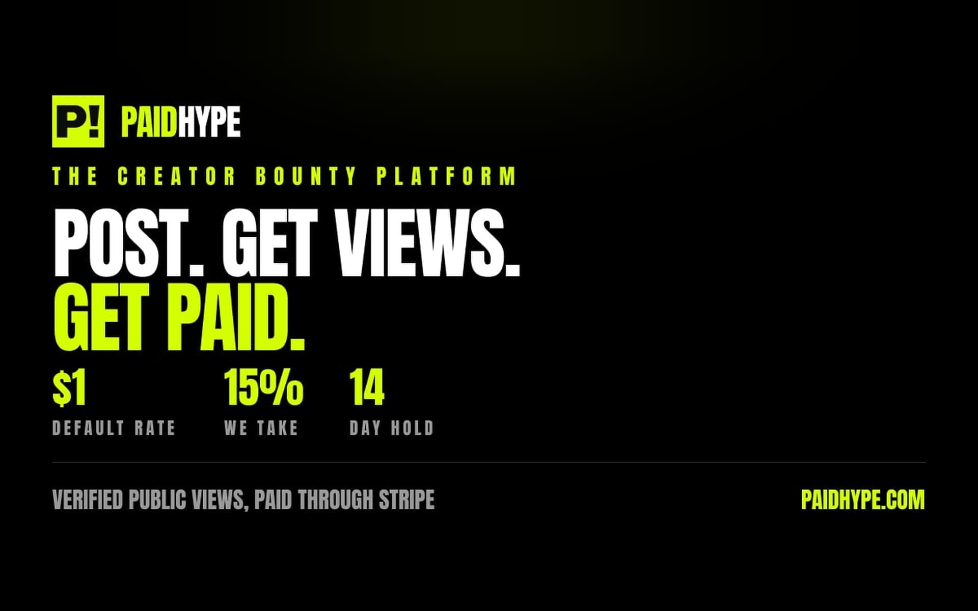 PaidHype: post about a brand on X, get paid for the verified views